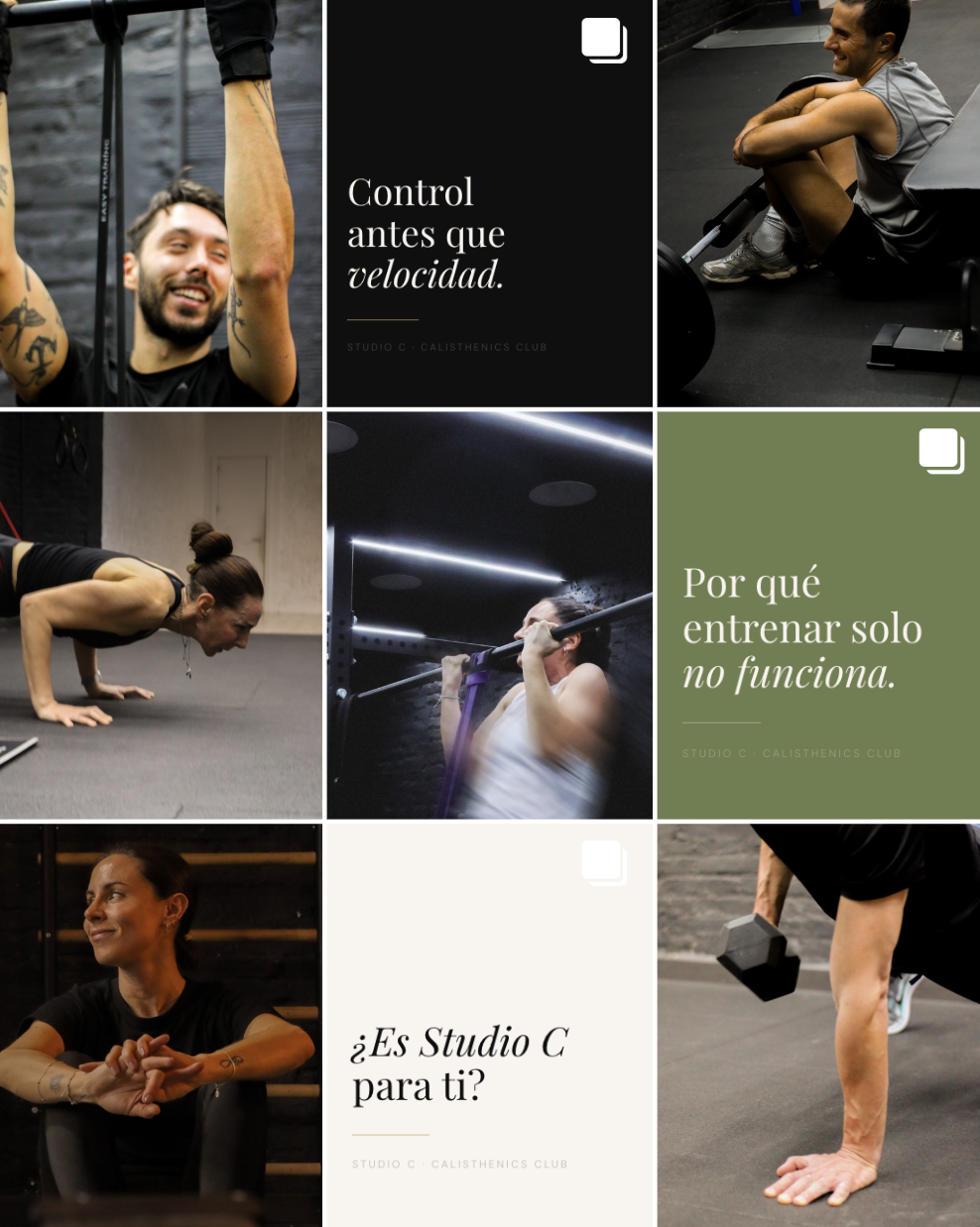 Studio Calisthenics — estrategia de redes